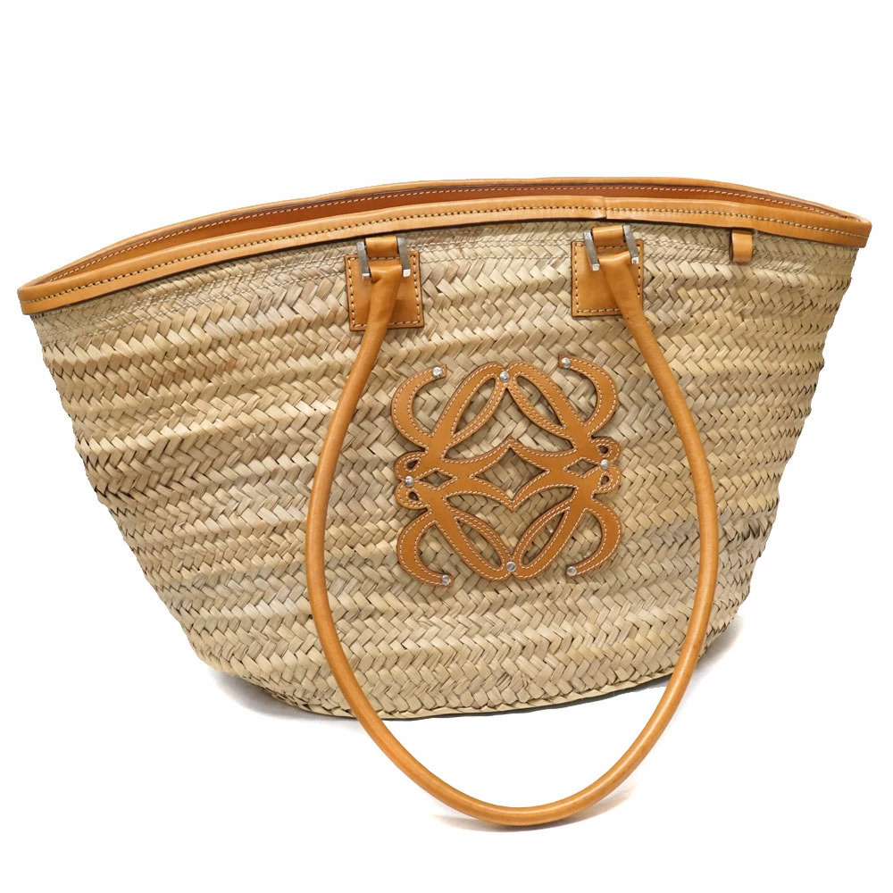 LOEWE Straw Tan Tote Bag Beige